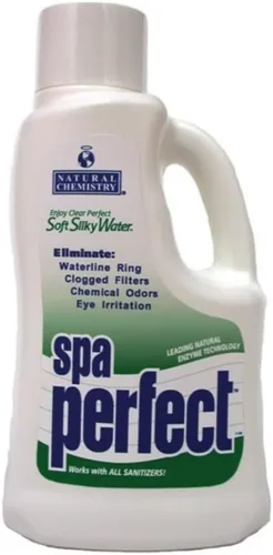 Miniatura 6 de Natural Chemistry Spa Perfect, 1 litro, hace que el agua se sienta suave y sedosa, elimina el anillo de la línea de flotación, los filtros