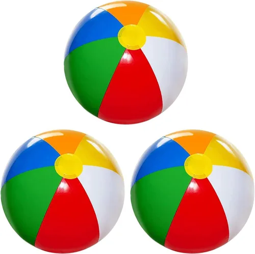Miniatura 8 de 4E's Novelty Pelotas de playa [3 unidades] Pelotas de playa inflables de 20 pulgadas para niños, juegos de piscina, juguetes para niños y niños