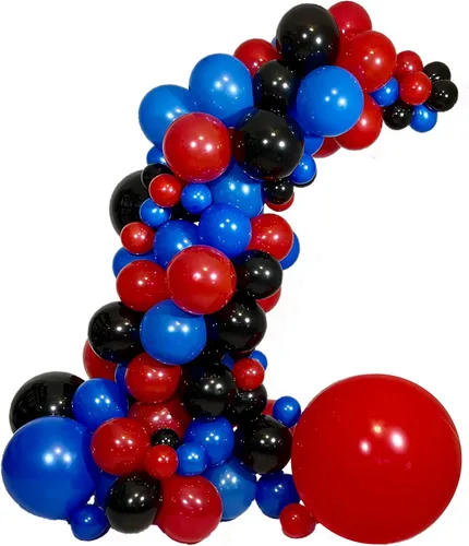 Miniatura 2 de STK Arco de globos compatible con el kit de guirnalda de globos de Spiderman, Spidey y sus increíbles amigos, decoraciones de cumpleaños, telón