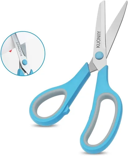 Miniatura 3 de Tijeras, hoja afilada, mango ergonómico, tijeras resistentes para oficina, hogar, escuela, costura, tela, suministros de manualidades, paquete