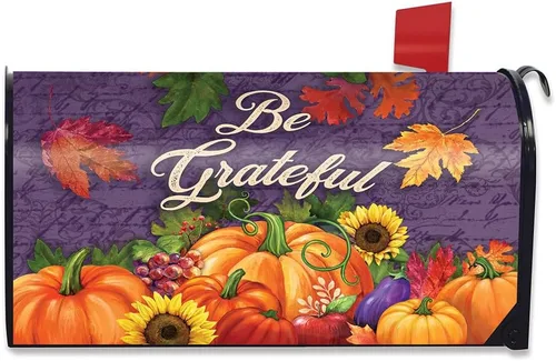 Miniatura 7 de Briarwood Lane Funda para buzón de otoño Be Grateful