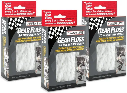 Miniatura 7 de Finish Line Gear Floss - Cuerda de limpieza de microfibra (paquete de 20 cuerdas de microfibra)