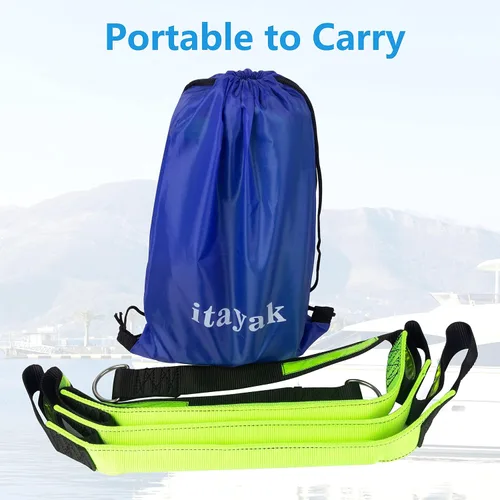 Miniatura 7 de itayak Escalera de cuerda para lancha de 3 escalones, escalera plegable de cuerda de escalada al aire libre para barco inflable, pontón, velero