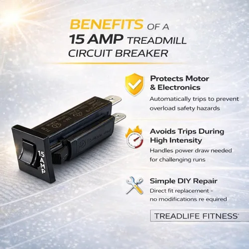 Miniatura 3 de Disyuntor de cinta de correr - Compatible con cintas de correr ProForm (15 amperios)
