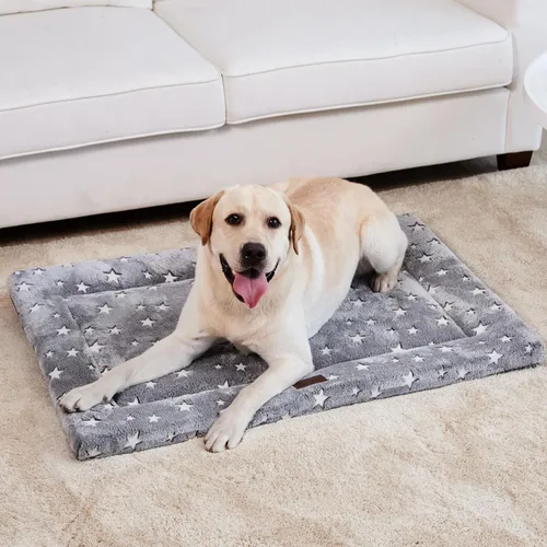 Miniatura 8 de WESTERN HOME Cama grande para perros, camas grandes para perros con felpa suave y ondulada, cómoda, antideslizante, lavable, alfombra para mascotas