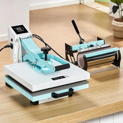 Miniatura 9 de SPECRAFT - Prensa de calor 2 en 1, máquina de sublimación digital industrial de 15x15 para camisetas, tazas (30oz) y más, azul, ideal para uso DIY