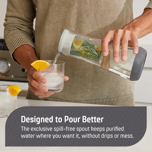 Miniatura 3 de Hydros Jarra con Filtro de Agua, Diseño Delgado de 40 oz, Tecnología Patentada Fast Flo Tech, Apta para Lavavajillas, Se Llena en Solo 40 Segundos