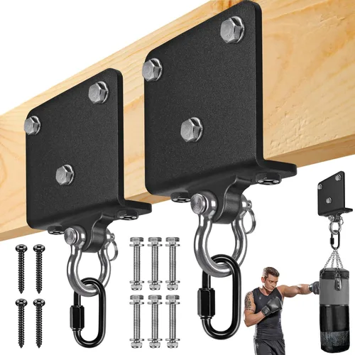 Miniatura 12 de Kipika Soporte de pared para bolsa pesada, soporte de bolsa de boxeo resistente para entrenamiento en interiores, gimnasio en casa, soporte