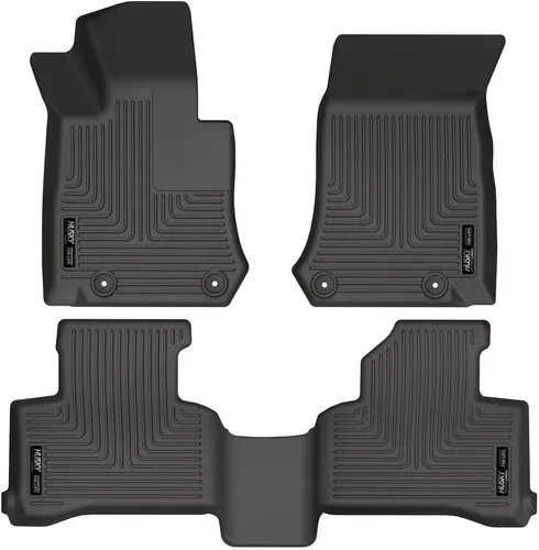 Miniatura 11 de Husky Liners Weatherbeater Alfombrillas de piso Compatible con Mercedes-Benz C200 Sedan y C350 2012-2014; Mercedes-Benz C300 2008-2014 Delantera