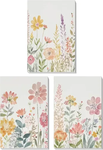 Miniatura 10 de Kit de pintura por números para adultos con marco de madera, kit de pintura por números de flores silvestres para adultos, kit de pintura acrílica