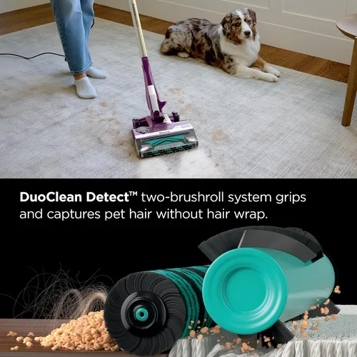 Miniatura 5 de Shark PowerDetect Aspiradora con cable para alfombras y suelos duros, aspiradora de mano ligera para pelo de mascotas con DuoClean Cepillo