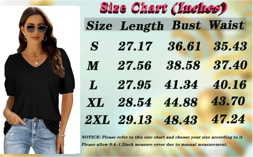 Miniatura 5 de XIEERDUO Camiseta casual para mujer, cuello redondo, mangas con volantes, túnica