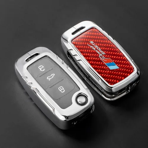 Miniatura 26 de Funda para llavero BMW con llavero, fibra de carbono real, protección de aleación de zinc, compatible con BMW 1 3 4 5 6 7 Series X1 X3 X4 M5 M6 GT3