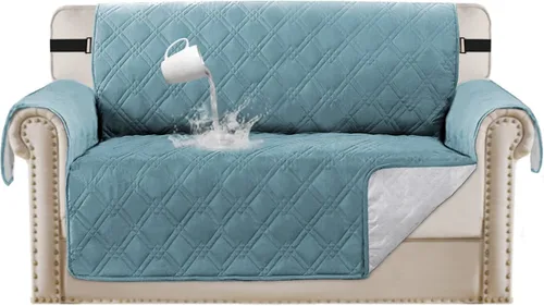 Miniatura 22 de Turquoize Fundas de sofá 100 % impermeables para perros, mascotas, protector de sofá impermeable antideslizante para 1 cojín, protector de muebles