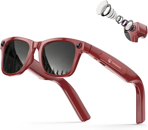 Miniatura 12 de EarlySincere Lentes inteligentes Ai 2026 para hombres y mujeres, gafas de cámara HD 4K de 8 MP, batería de 410 mAh, compatible con grabación
