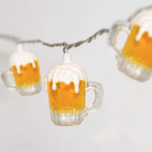 Miniatura 13 de Luces de calabaza de Halloween para exteriores, 2.6 m enchufables, luces de cadena naranjas para decoración de Halloween con 10 luces LED de Jack O