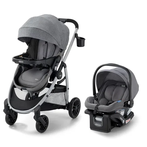 Graco Modes Pramette Sistema de viaje, Combo modular de asiento de auto y carriola 3 en 1, Portabebés para asiento de auto infantil a carriola para