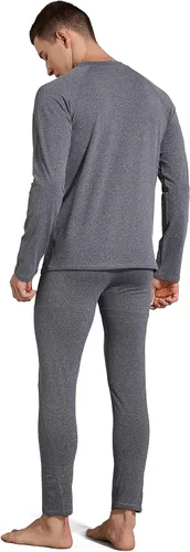 Miniatura 7 de Conjunto de ropa interior térmica para hombre de compresión suave capa base de forro polar para hombre para clima frío
