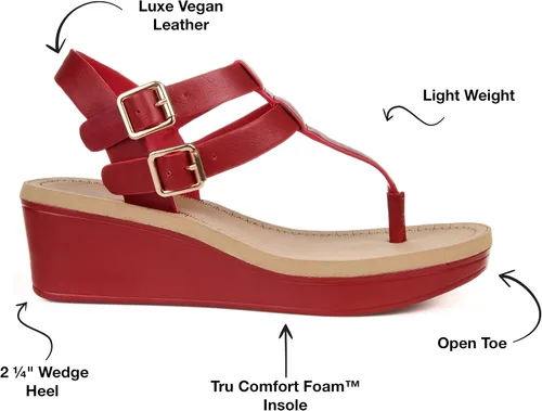 Miniatura 2 de Journee Collection Sandalias de cuña Tru Comfort Foam Bianca para mujer Blanco 0