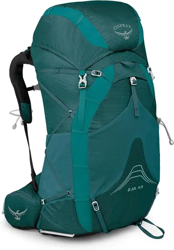 Miniatura 4 de Osprey Eja 48 Mochila de Senderismo Ultraligera para Mujer Verde azulado profundo