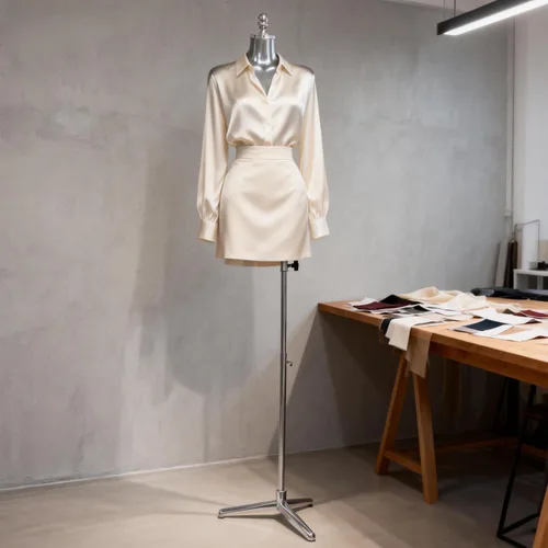 Miniatura 11 de Torso de maniquí femenino plateado, 61.4 a 86.6 pulgadas de altura ajustable con base de soporte de metal, adecuado para exhibición de ropa y joyas