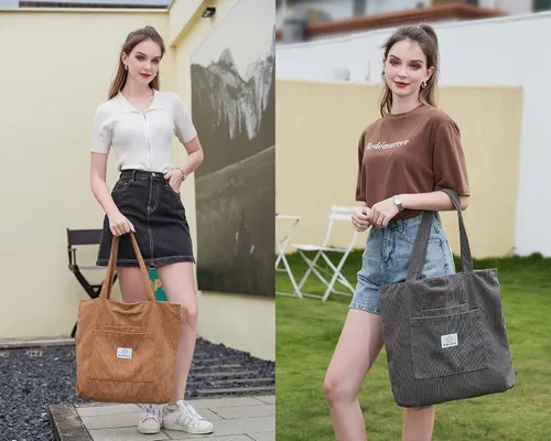 Miniatura 8 de Makukke Corduroy Totes Bag Women - Shoulder Hobo Bag Handbags Crossbody Bag Big Capacity Shopping Purses