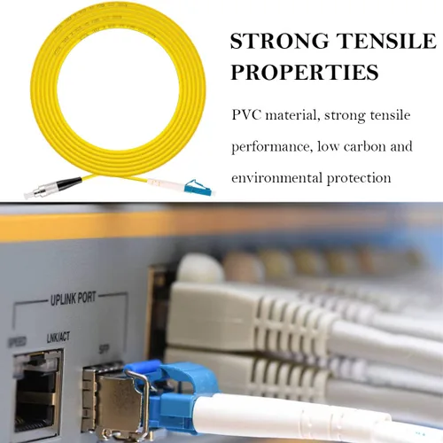 Miniatura 4 de Cable de conexión de fibra óptica LC a FC, 9.8 ft (9.8 pies) LC-FC Cable de fibra de puente simple monomodo - Cable de fibra óptica de modo único