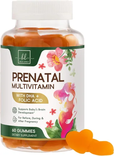 Vitaminas prenatales para mujeres – Multivitamínico completo para el embarazo – Ácido fólico, Omega 3 DHA, colina, vitamina D – Apoyo esencial para