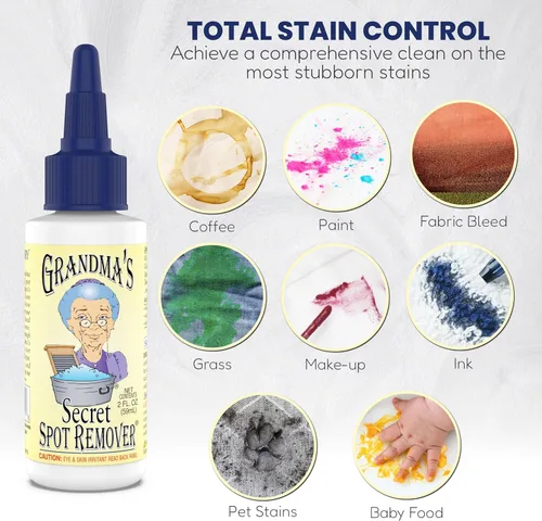 Miniatura 3 de Grandma's Secret Removedor de manchas de tela sin cloro, blanqueador y toxinas para ropa, elimina manchas, aceite, pintura, sangre y manchas