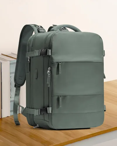 Miniatura 2 de coowoz Mochila de viaje grande para mujeres y hombres, mochila de mano, mochila de senderismo, impermeable, mochila deportiva al aire libre, mochila