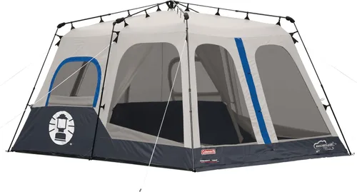 Miniatura 11 de Coleman Tienda de campaña instantánea para 4/6/8/10 personas con configuración de 1 minuto, tienda familiar grande con postes prefijados