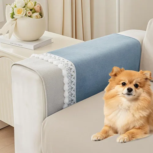 VClife Funda para Brazo de Sofá Antideslizante Azul Fundas para Reposabrazos para Reclinable, Sillón, Sofá de Dos Plazas y Sofá 1 Pieza Funda Suave