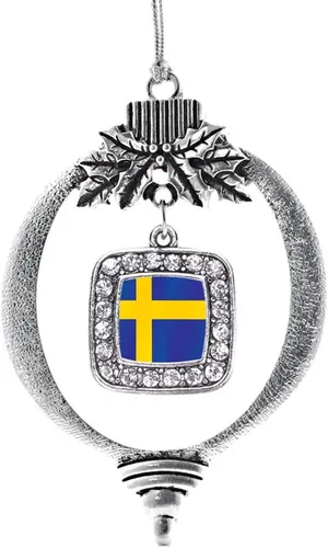 Miniatura 152 de Inspired Silver - Nana púrpura - Adorno de Navidad plateado - Adorno cuadrado para árbol de Navidad con circonita cúbica - Decoración colgante