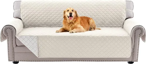 Miniatura 32 de PrinceDeco Funda de sofá para perros, lavable y reversible, apta para mascotas, resistente al agua, protector de muebles con correas elásticas