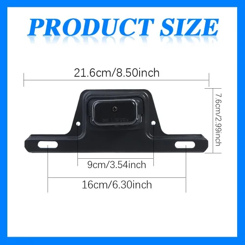 Miniatura 2 de Jsorum - Luz LED negra para matrícula, resistente al agua, 12 V CC, soporte de placa con luz, accesorios de automóvil, lámpara sumergible universal