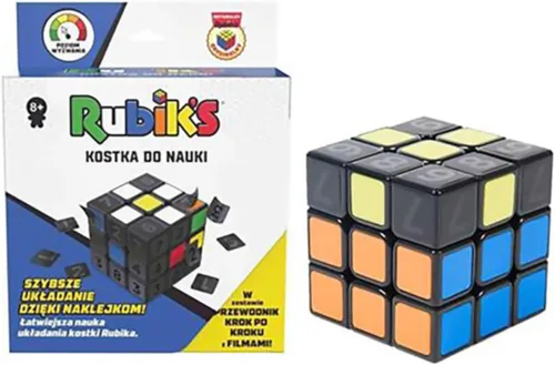 Rubik's Cubo 3x3, aprende a resolver con calcomanías, guía y videos | Juguete antiestrés para aliviar el estrés | Edades de 8 años en adelante