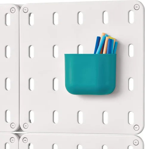 Miniatura 16 de iDesign Cade - Contenedor organizador modular de plástico sin BPA para colgar, 5.04 x 3.04 x 4 pulgadas, color gris