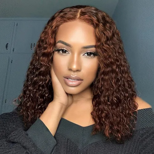 Miniatura 19 de Pelucas cortas de 10 pulgadas estilo Bob 13x4 con ondas profundas, peluca de pelo humano estilo Bob con encaje frontal HD de 200% de densidad
