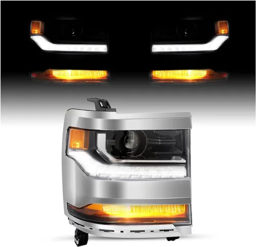 Miniatura 10 de SOCKIR Conjunto de faros delanteros HID/Xenon para Chevy Silverado 1500/2019 Chevy Silverado 1500/2019 Chevy Silverado 1500 LD 2016 2017 2018
