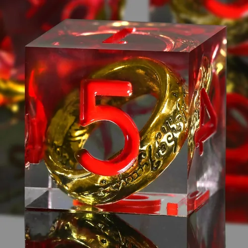 Miniatura 19 de FONVGOGO Dados Ojo de Dragón para Mazmorras y Dragones, Juego de Dados de Resina de Borde Afilado con Núcleo Líquido D&D Dados Poliédricos del Ojo