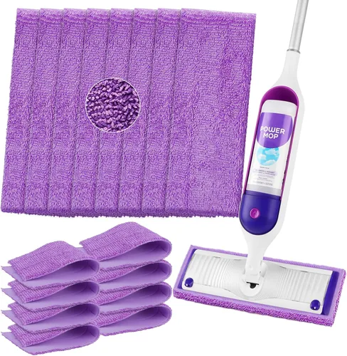 Miniatura 9 de HOMEXCEL Almohadillas de microfibra reutilizables para mopa Swiffer PowerMop, repuestos de almohadillas Power Mop para trapeador de spray