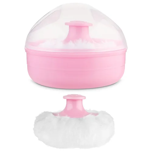 WLLHYF Soplo cosmético para el cuerpo del bebé, cara grande y esponjosa, suave con estuche contenedor para bebé, niño, adulto, baño, viajes (rosa)