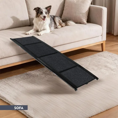 Miniatura 6 de Rampa para perros de 65 x 17.2 pulgadas para automóvil, camión, SUV, rampas plegables para escaleras para mascotas con superficie antideslizante