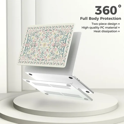 Miniatura 3 de iCasso para M4 MacBook Air de 13 pulgadas Funda 2025 2024-2022 M3 M2 Modelo A 3240 A3113 A2681, Funda de plástico de patrón protector resistente