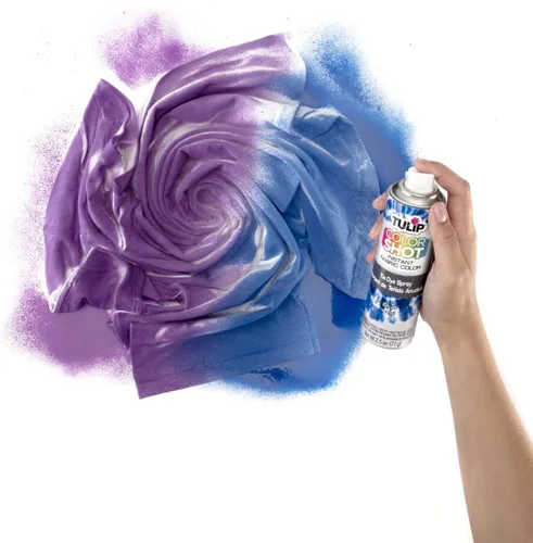 Miniatura 3 de Tulip ColorShot Pintura en aerosol instantánea para tela de teñido anudado, mini latas de pintura en aerosol para tela de color permanente, paquete