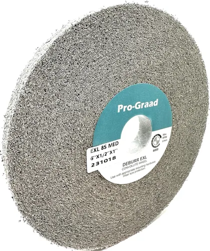 Miniatura 14 de EXL Rueda de Desbarbado - 6" x 1" x 1" 8S Fino - Carburo de Silicio - Rueda para Desbarbado, Acabado y Pulido de Metal - Convoluta - 09549-1 Pack