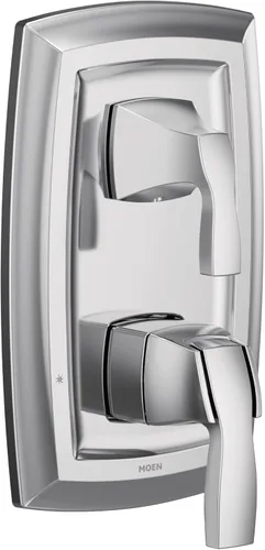 Miniatura 5 de Moen UT3611NL Voss M-CORE 3-Series Kit de molduras para ducha de 2 manijas con válvula de transferencia integrada, se requiere válvula, de níquel