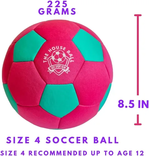 Miniatura 2 de The House Ball - La pelota de fútbol original suave y segura para interiores, tamaño 4, creada para el interior de tu hogar y patio, sin rozaduras