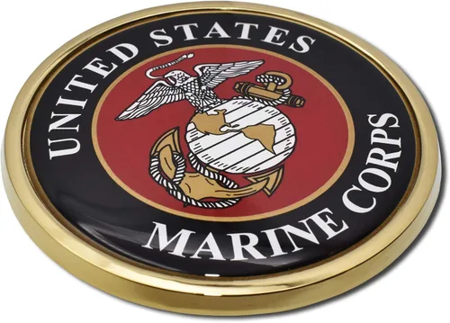 Miniatura 4 de Emblema para auto cromado, Marine Seal Cresta de oro grande (3.5")