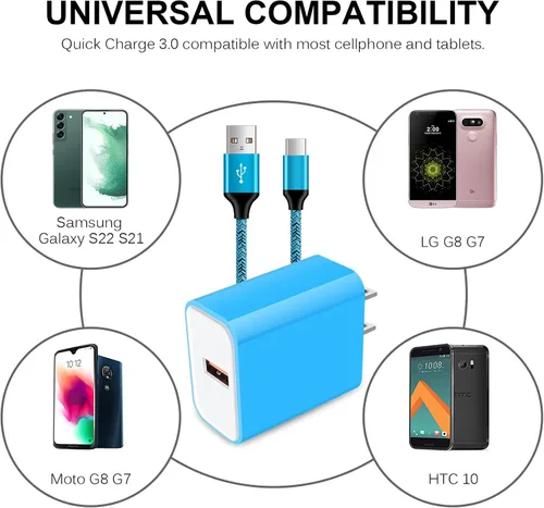 Miniatura 7 de Cargador de teléfono Samsung Android de carga rápida para Samsung Galaxy S26/S25/A13 5G/S23/S22 Ultra/S21 FE/S20/S10/S9/A11/A12/A12/A32/A35/A55 5G